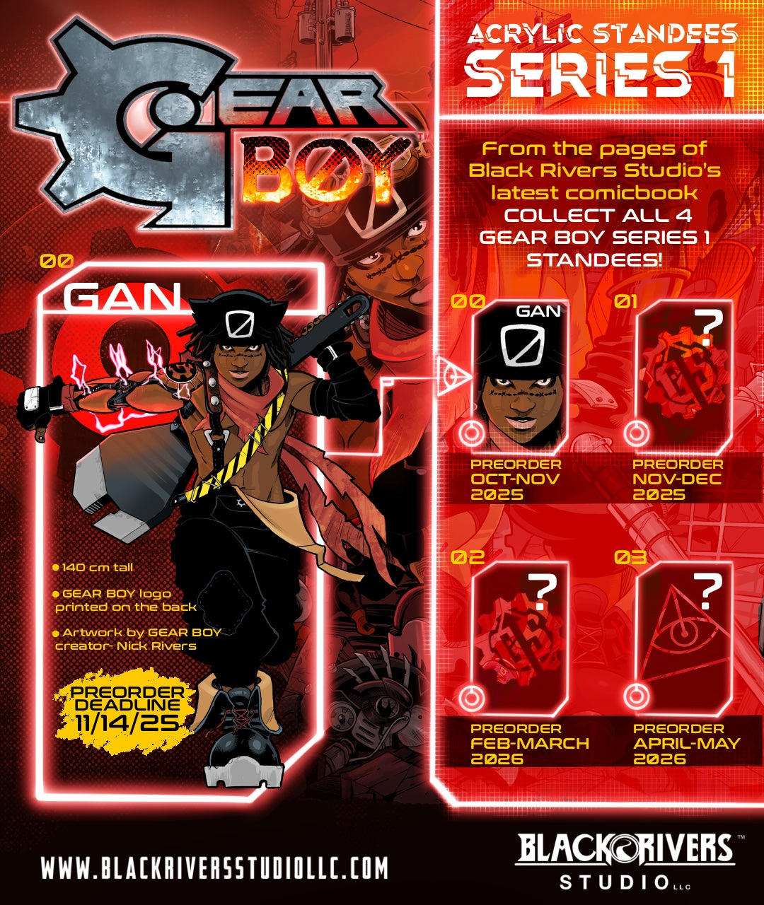 Gear Boy Acrylic Standees Series 1: #00 Gan