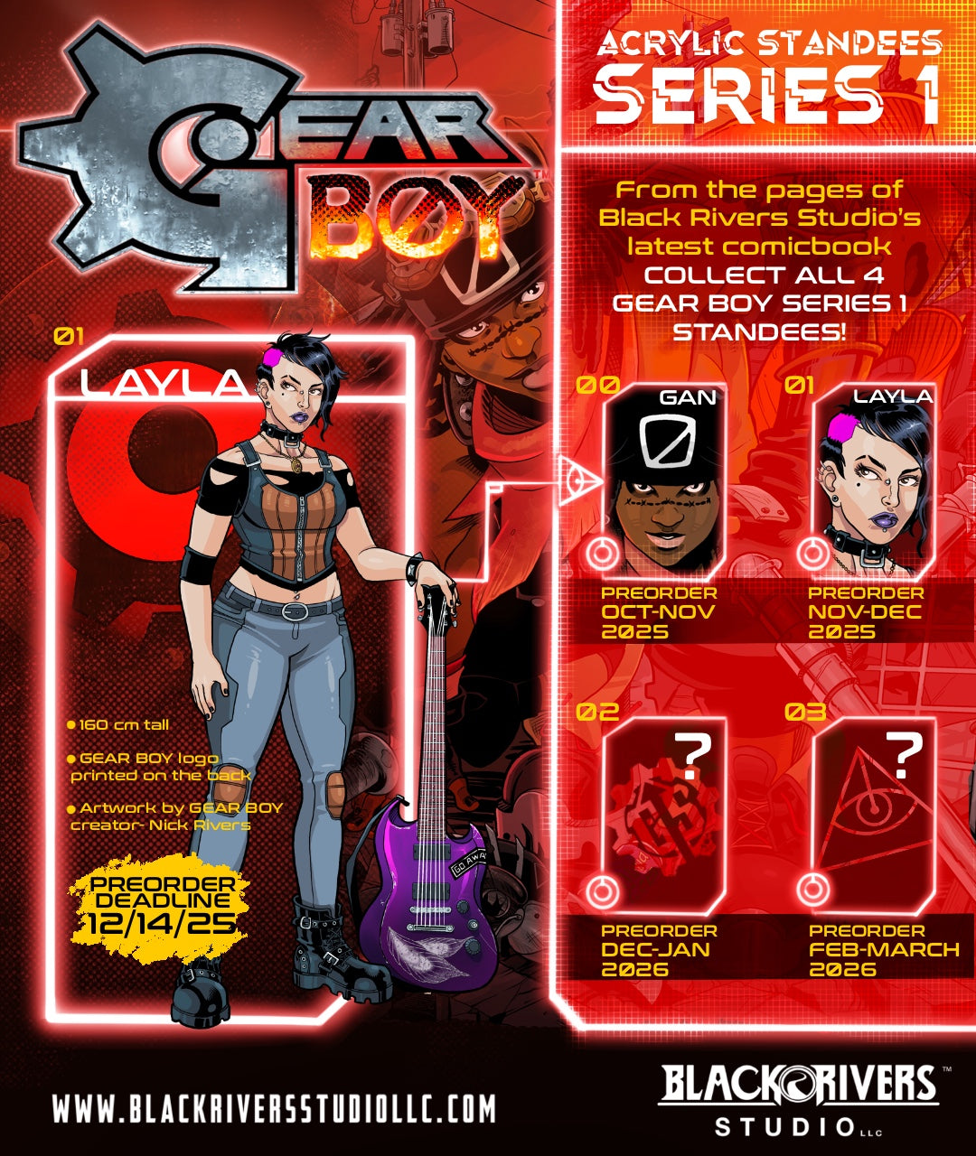 Gear Boy Acrylic Standees Series 1: #01 Layla