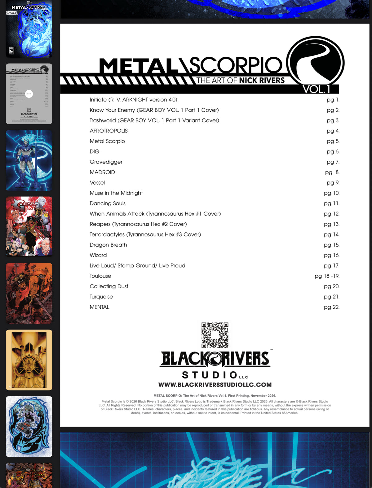 METAL SCORPIO: THE ART OF NICK RIVERS VOL.1